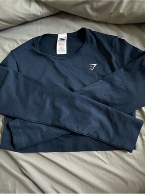 Gymshark Dark Navy Everyday Seamless Long Sleeve Top
